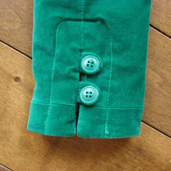 Velvet Green Jacket Blazer Vero Moda Single Breast Whimsigoth Size 34 XS Small - Picture 16 of 16